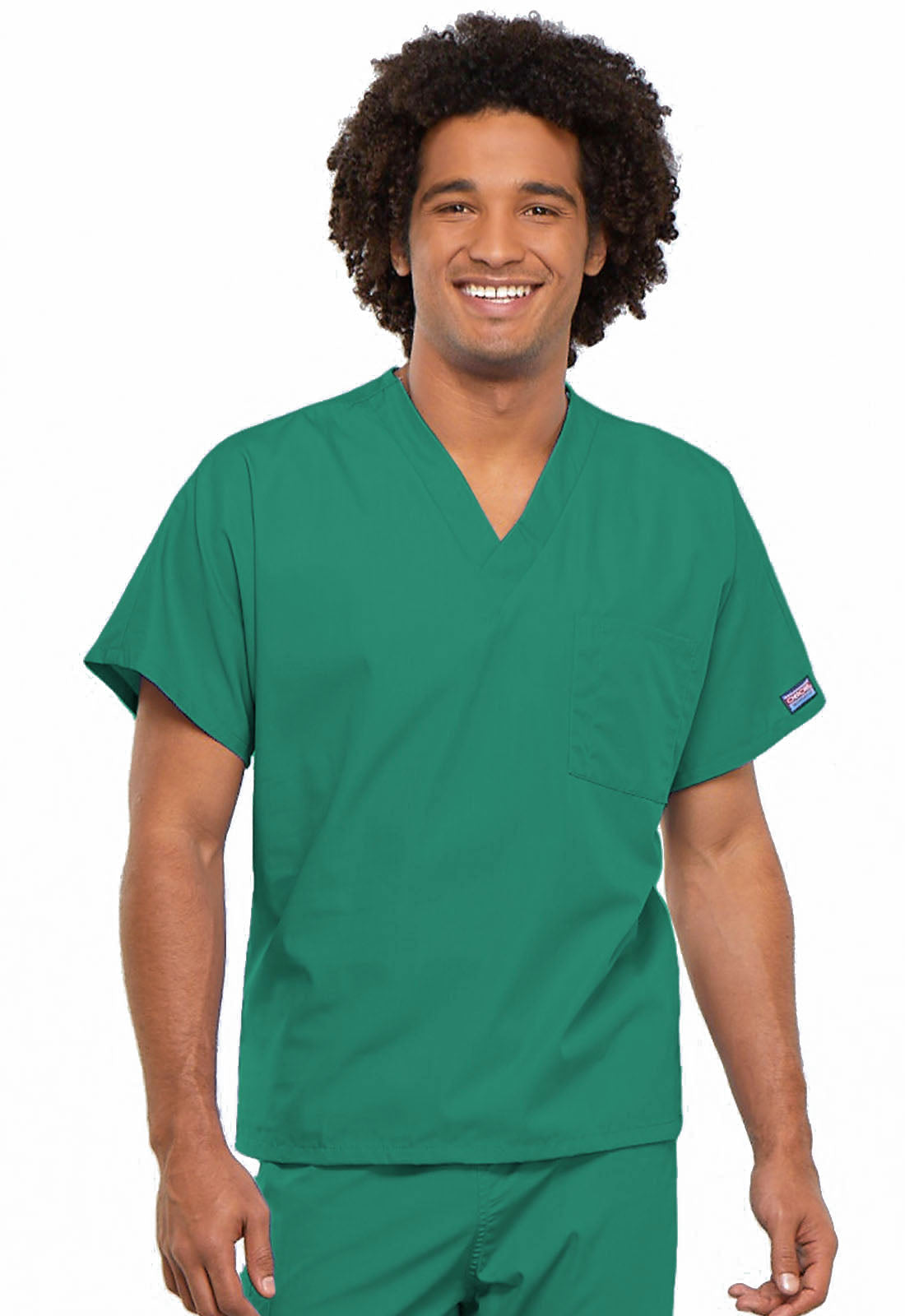 Originals 4777 Unisex V-Neck Tunic Surgical Green Model Image Front | Cherokee Workwear