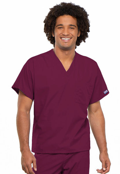 Originals 4777 Unisex V-Neck Tunic Wine Model Image Front | Cherokee Workwear