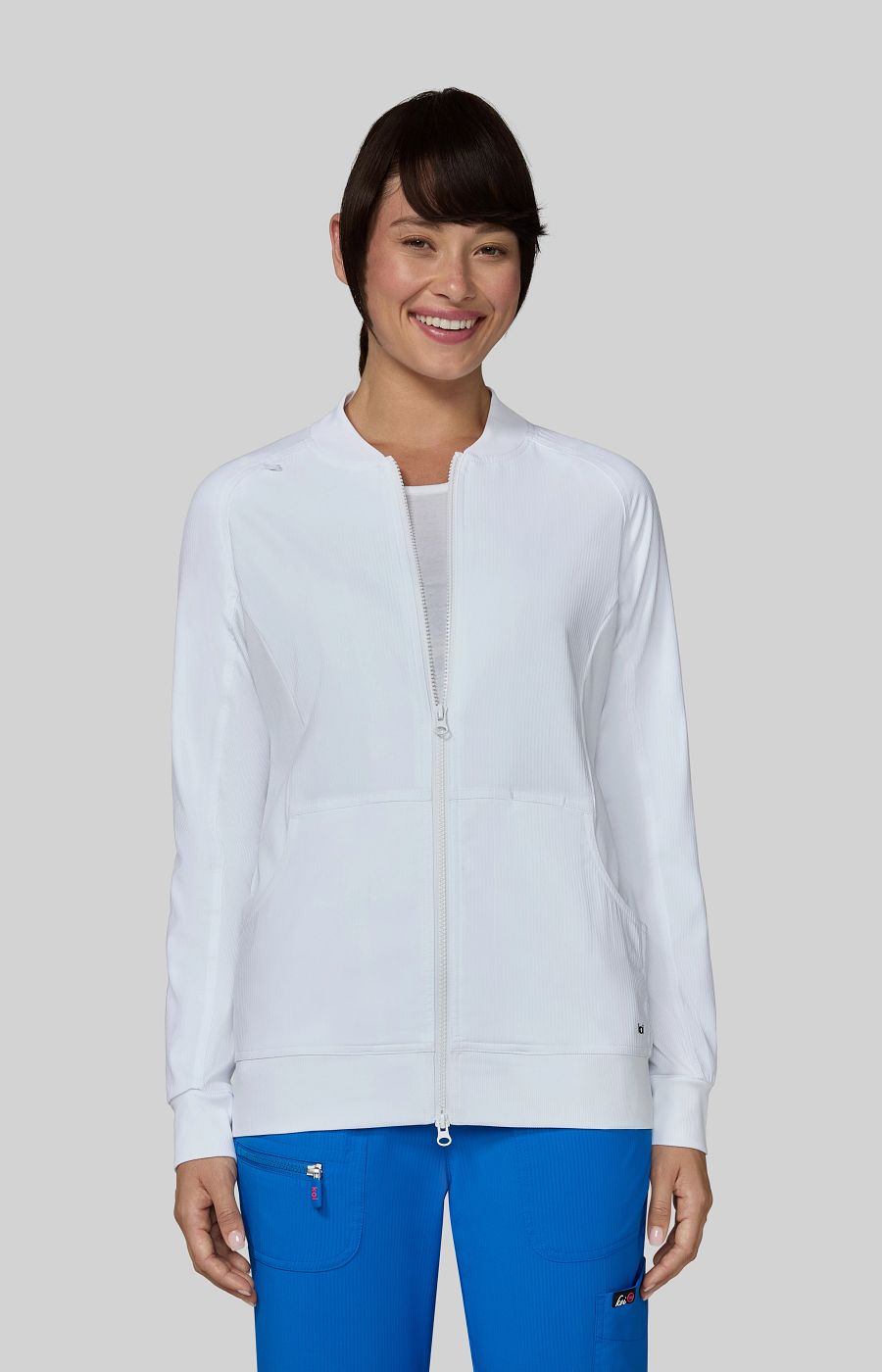 Scrubs Essentials Athena Women's 5-Pocket Jacket White