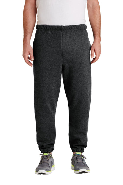 Jerzees Super Sweats NuBlend Sweatpant with Pockets.  4850MP Black Heather
