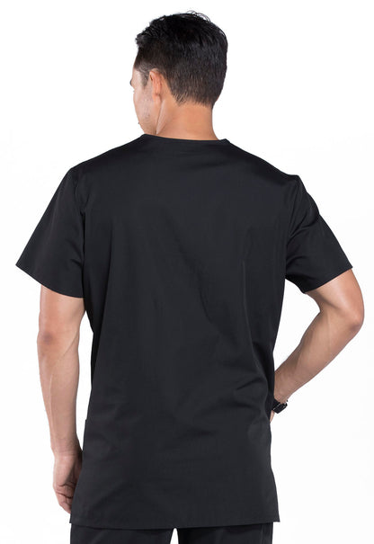 Originals 4876 Unisex V-Neck Top Black Model Image Back | Cherokee Workwear