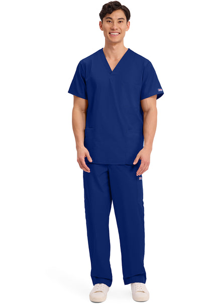 Workwear Originals 4876 Unisex Unisex V-Neck Scrub Top Galaxy Blue
