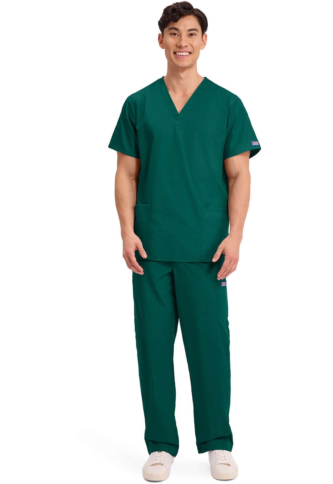Workwear Originals 4876 Unisex Unisex V-Neck Scrub Top Hunter Green