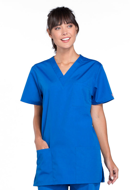 Workwear Originals 4876 Unisex Unisex V-Neck Scrub Top Royal
