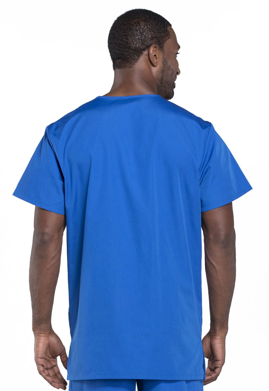 Originals 4876 Unisex V-Neck Top Royal Model Image Back | Cherokee Workwear