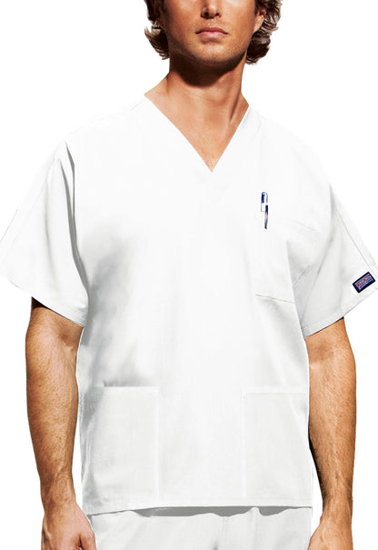 Workwear Originals 4876 Unisex Unisex V-Neck Scrub Top White