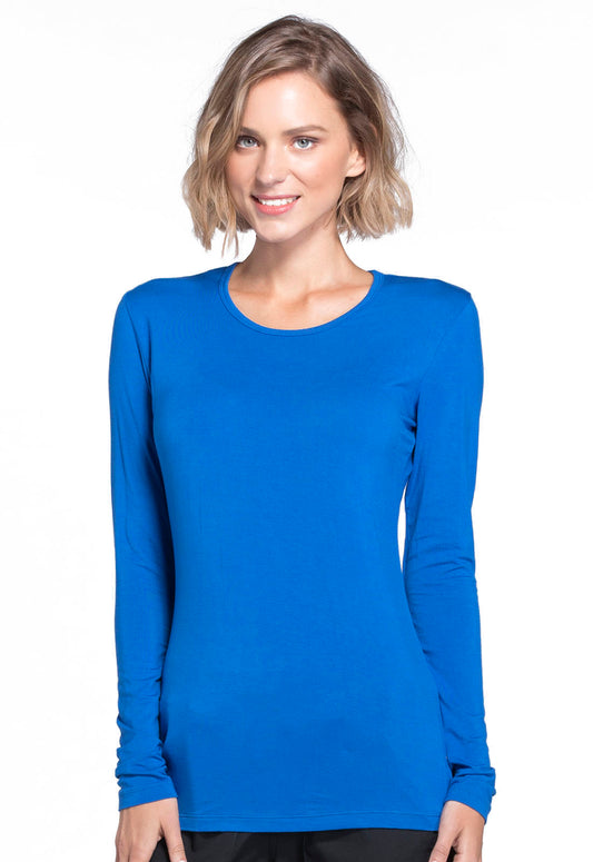 Originals 4881 Long Sleeve Underscrub Knit Tee Royal Model Image Front | Cherokee Workwear