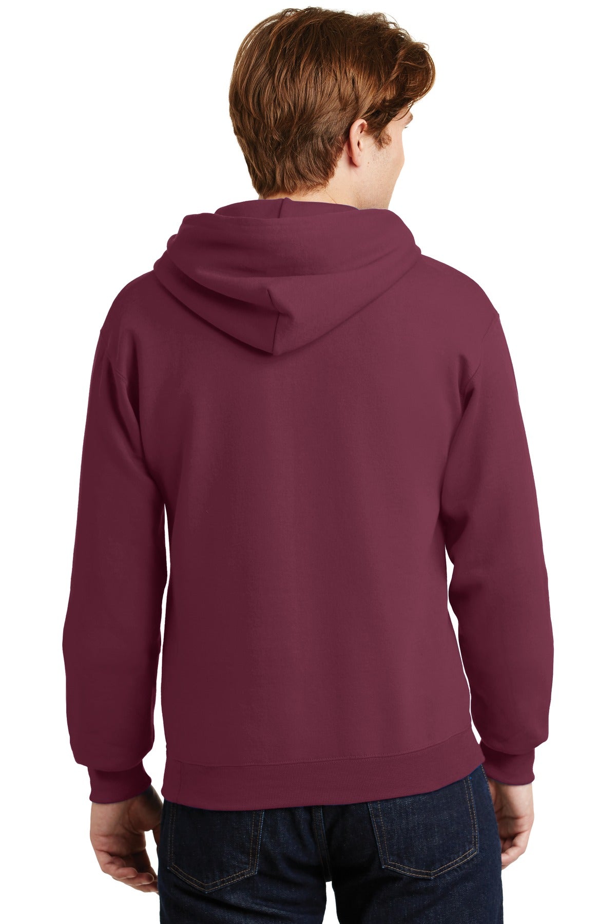 Jerzees Super Sweats NuBlend Pullover Hooded Sweatshirt.  4997M Maroon