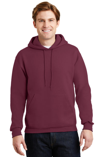 Jerzees Super Sweats NuBlend Pullover Hooded Sweatshirt.  4997M Maroon