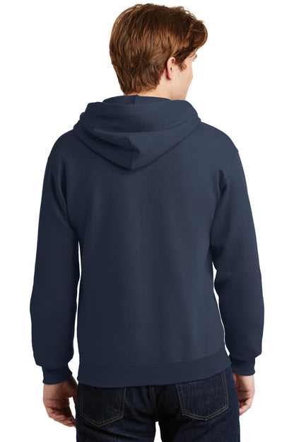 Jerzees Super Sweats NuBlend Pullover Hooded Sweatshirt.  4997M Navy