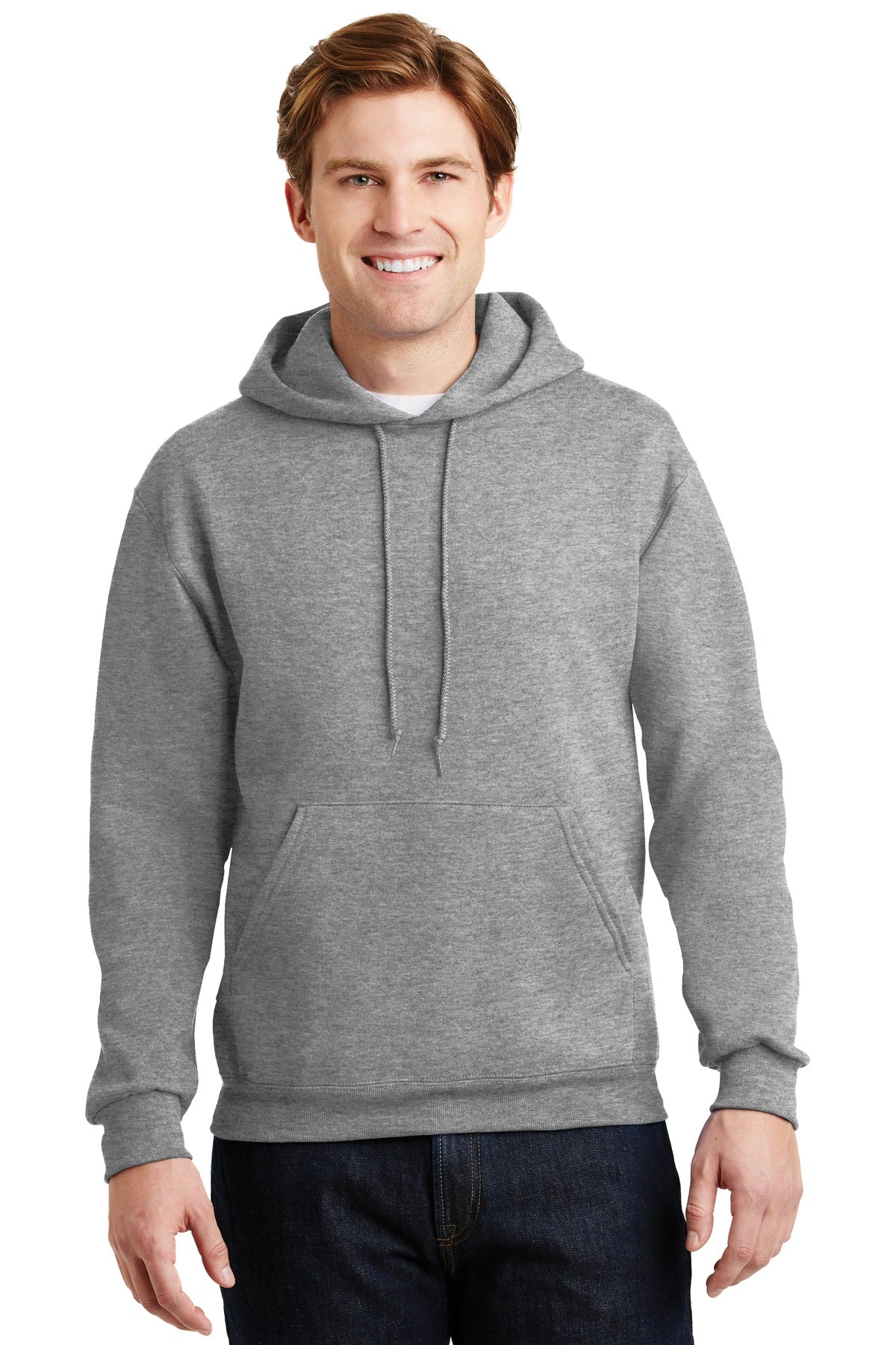 Jerzees Super Sweats NuBlend Pullover Hooded Sweatshirt.  4997M Oxford