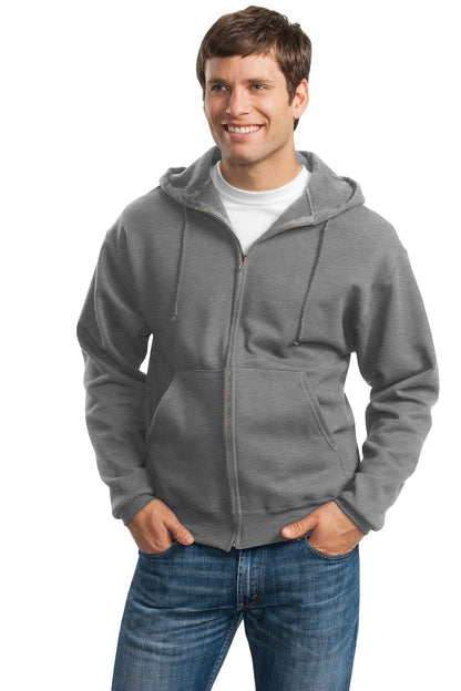 Jerzees Super Sweats NuBlend Full-Zip Hooded Sweatshirt.  4999M Oxford