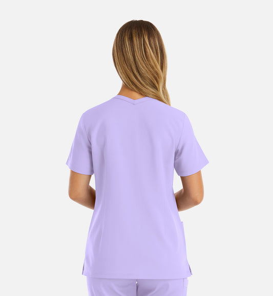 Momentum 5001 Women's Double V-Neck Top Lavender