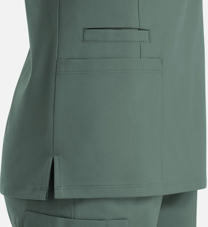 Momentum 5001 Women's Double V-Neck Top Moss