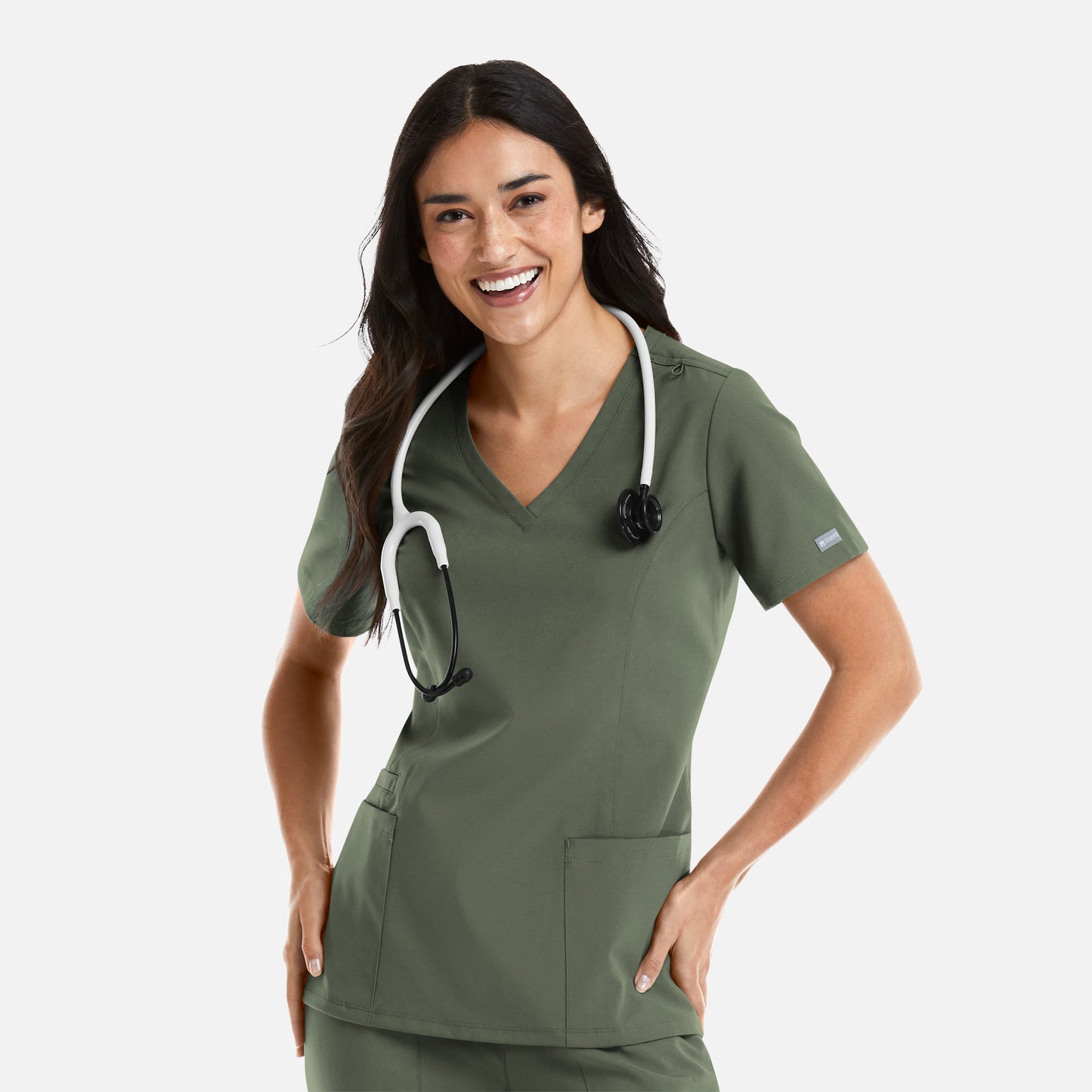 Momentum 5001 Womens Double V-Neck Scrub Top