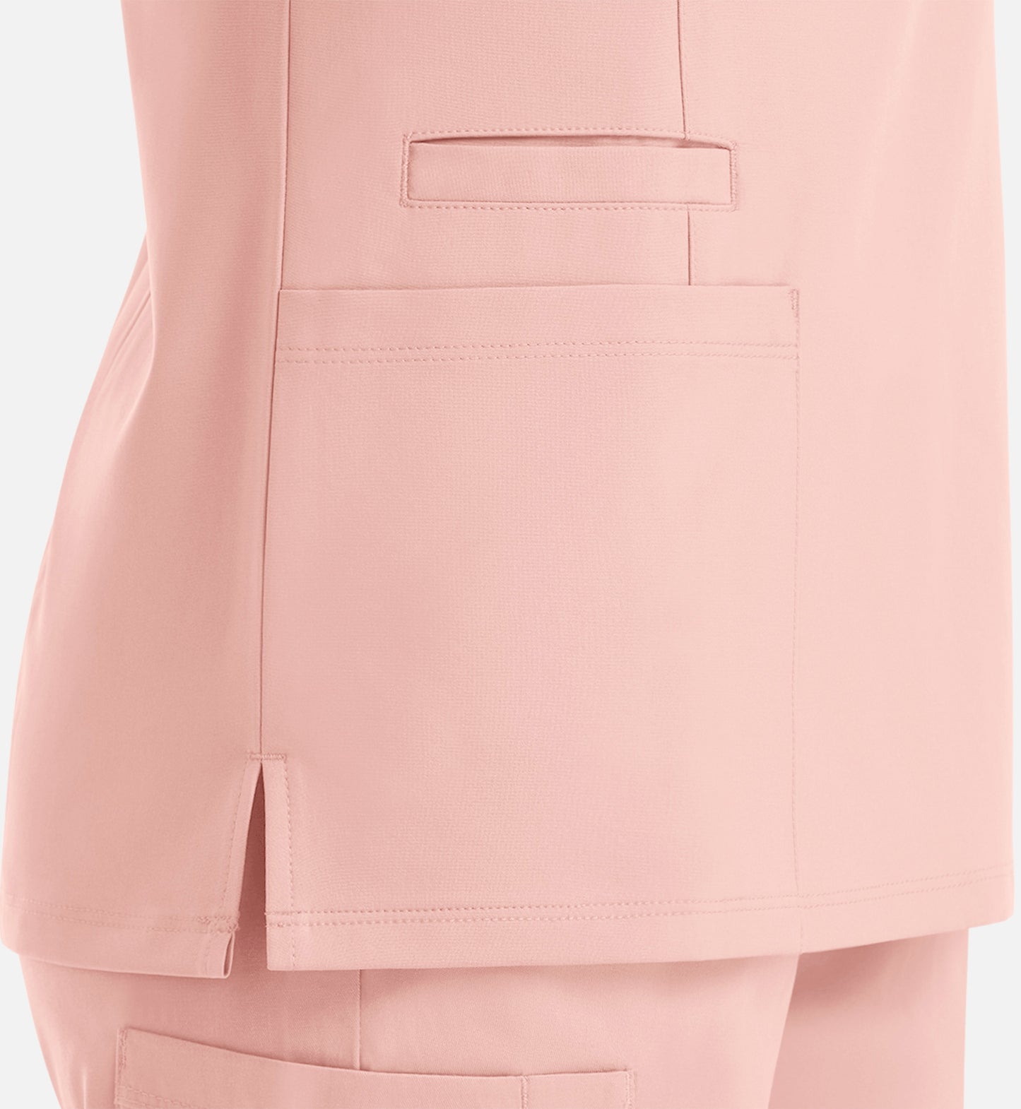 Momentum 5001 Womens Double V-Neck Top Pink Grapefruit