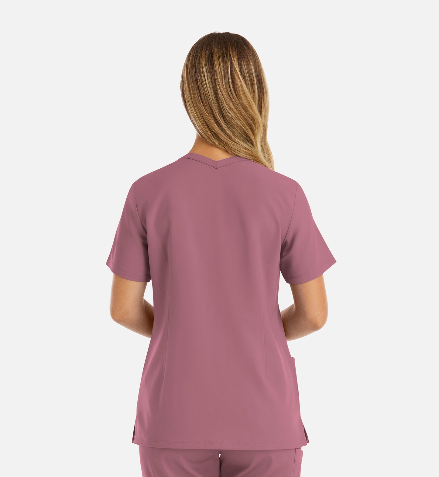 Momentum 5001 Women's Double V-Neck Top Rose