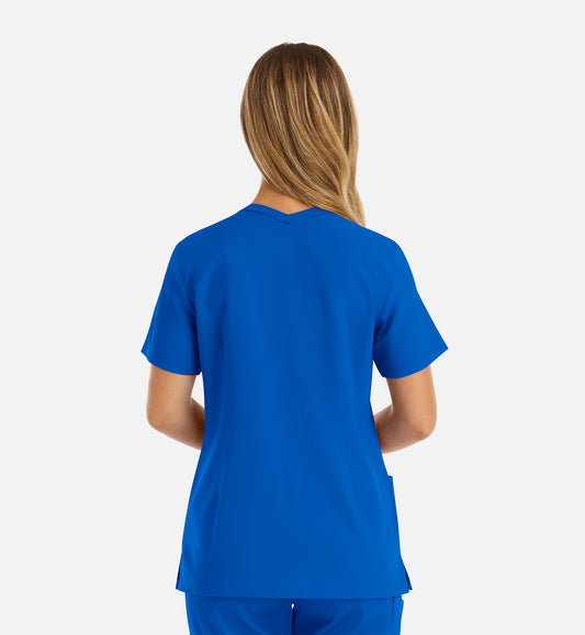 Momentum 5001 Womens Double V-Neck Top Royal Blue