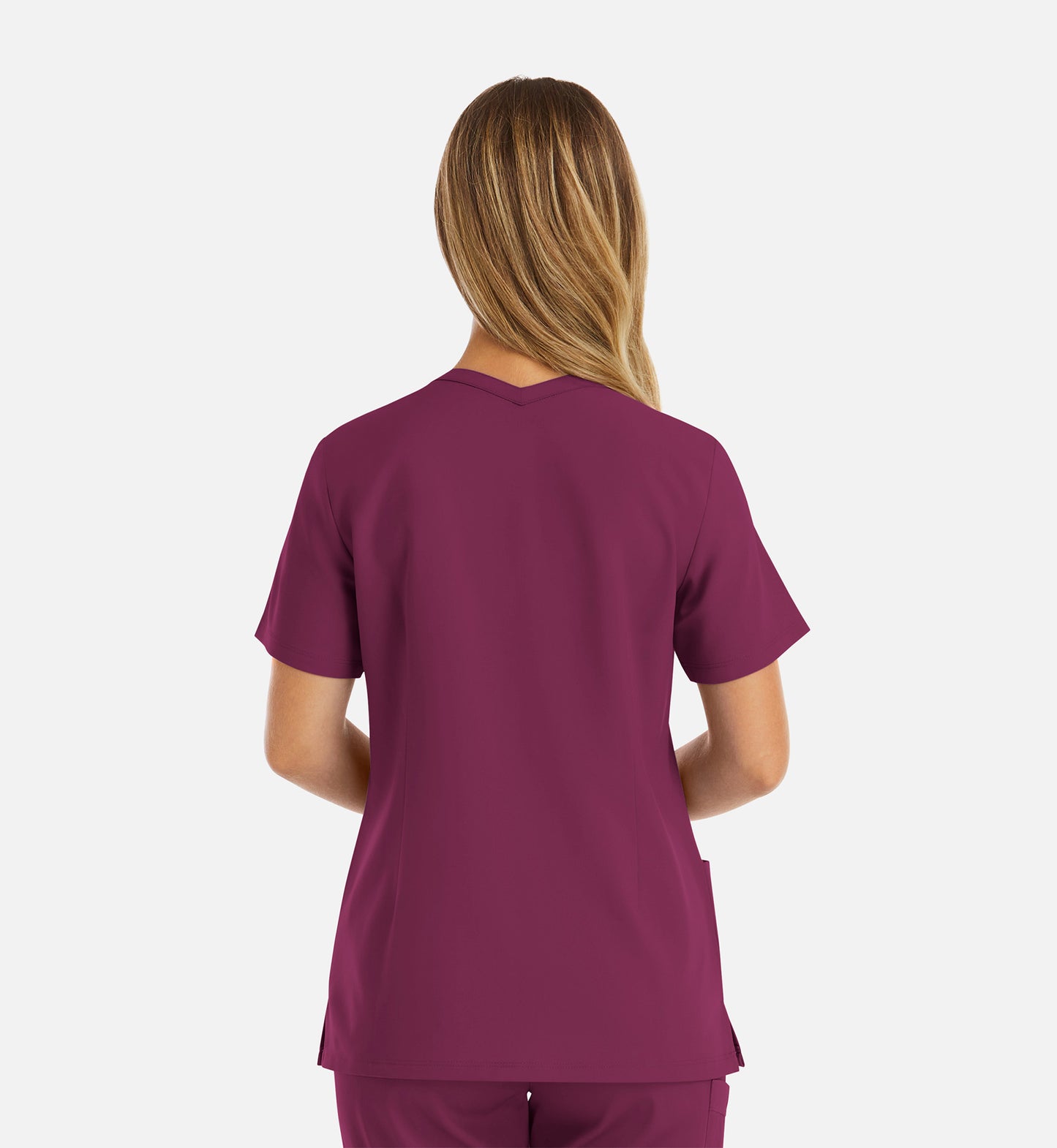 Momentum 5001 Womens Double V-Neck Top Wine