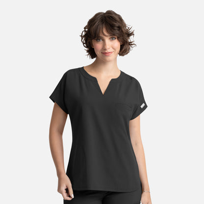 Momentum 5003 Women&#039;s Dolman 3 Pocket Top Black