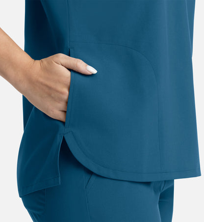 Momentum 5003 Women’s Tuckable Dolman Top Caribbean Blue