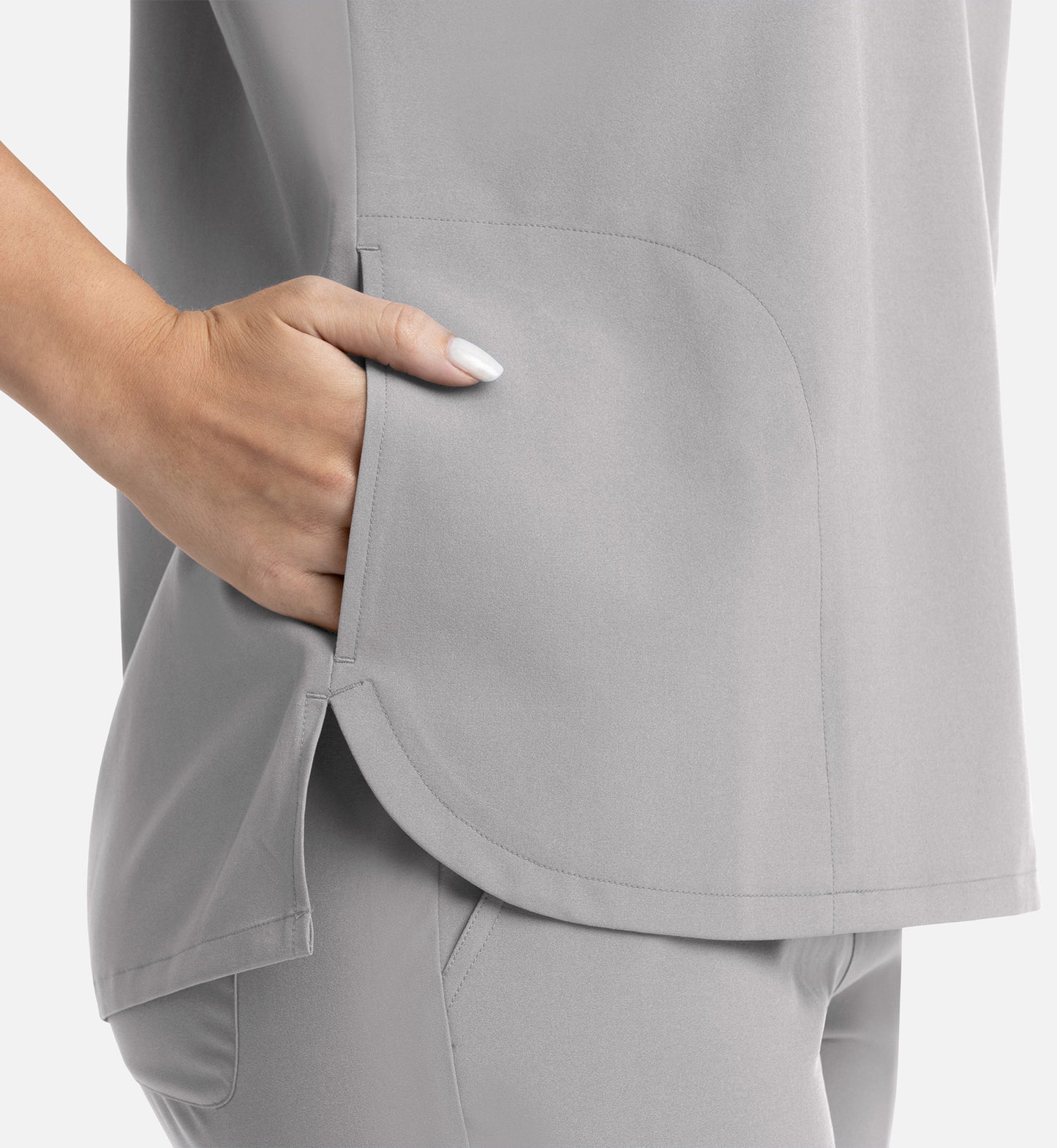 Momentum 5003 Women’s Tuckable Dolman Top Quiet Grey