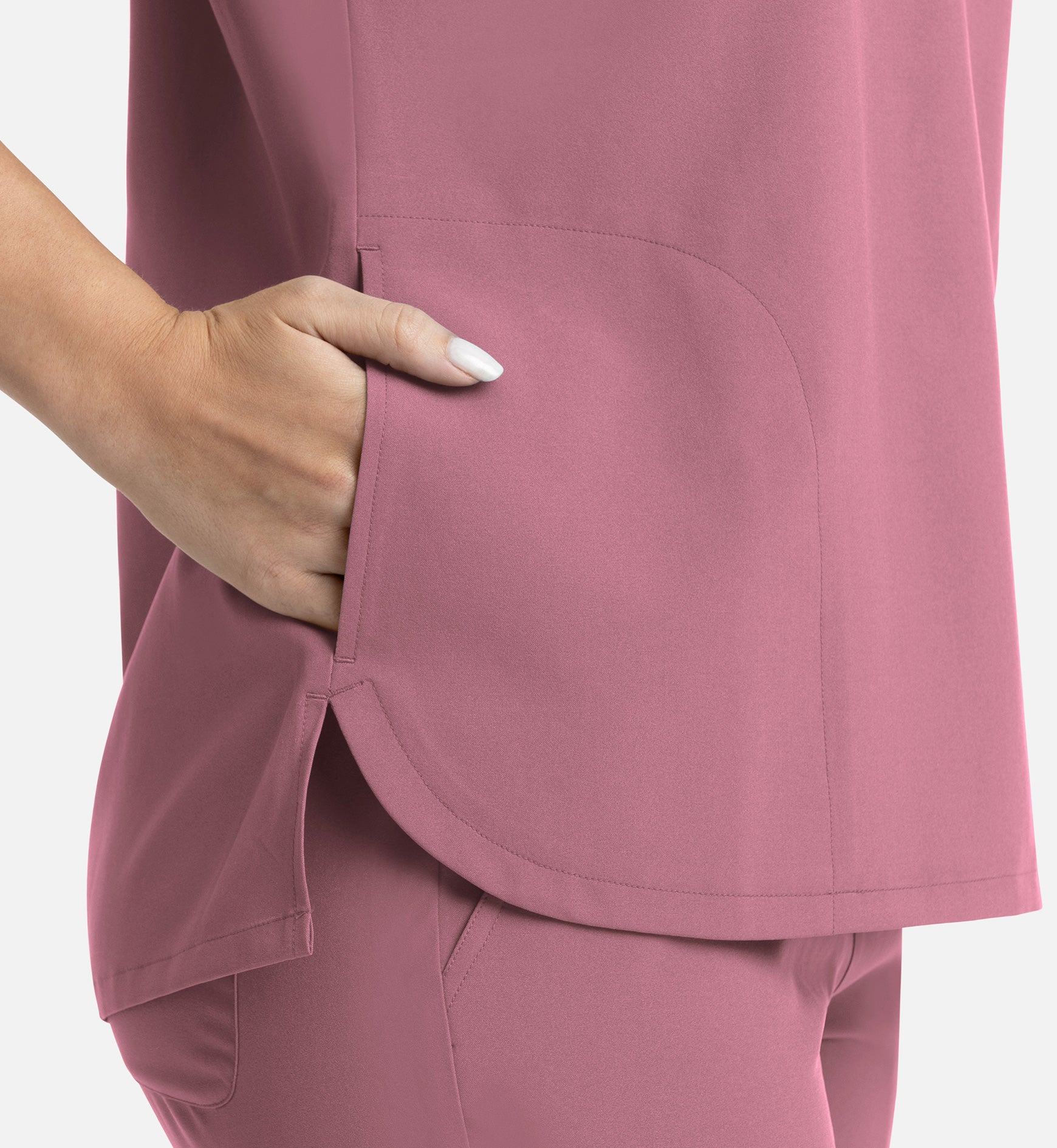 Momentum 5003 Women's Tuckable Dolman Top Rose