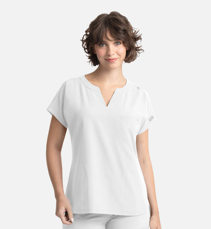Momentum 5003 Women’s Tuckable Dolman Top White