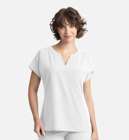 Momentum 5003 Women’s Tuckable Dolman Top White