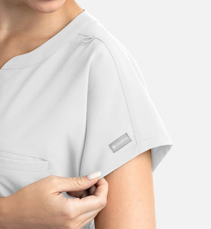 Momentum 5003 Women’s Tuckable Dolman Top White