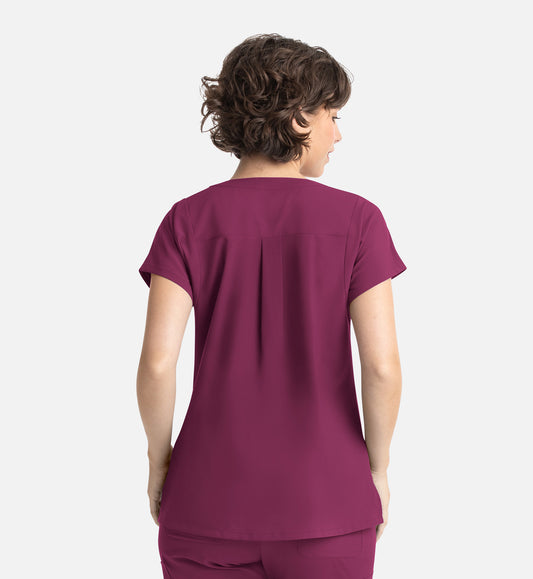 Momentum 5003 Women&#039;s Dolman 3 Pocket Top Wine