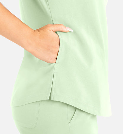 Momentum 5005 Women’s Tuckable Round Neck Top Honeydew