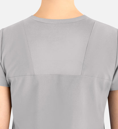 Momentum 5005 Women’s Tuckable Round Neck Top Quiet Grey