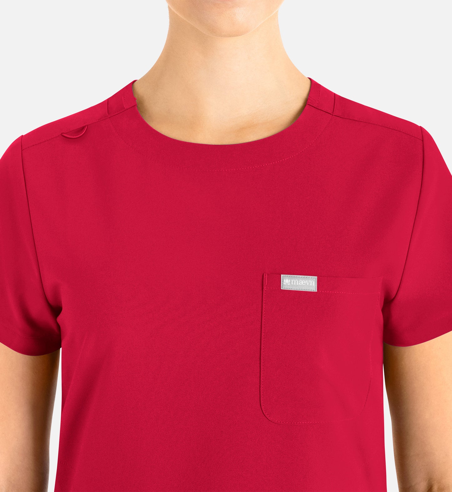 Momentum 5005 Women’s Tuckable Round Neck Top Red