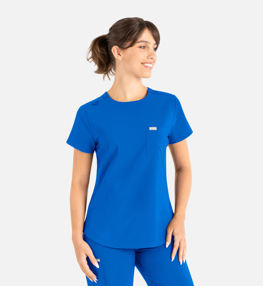 Momentum 5005 Women’s Tuckable Round Neck Top Royal Blue