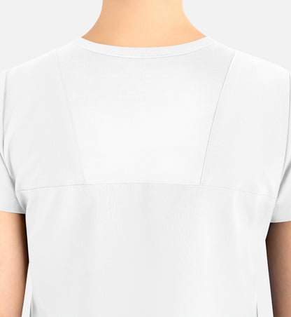Momentum 5005 Women’s Tuckable Round Neck Top White