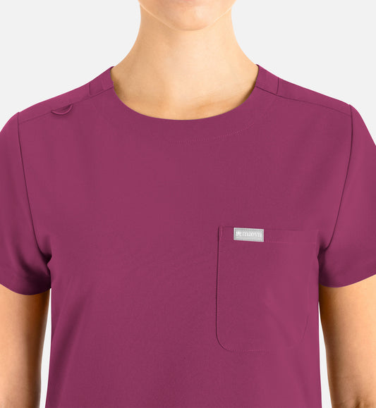 Momentum 5005 Women’s Tuckable Round Neck Top Wine