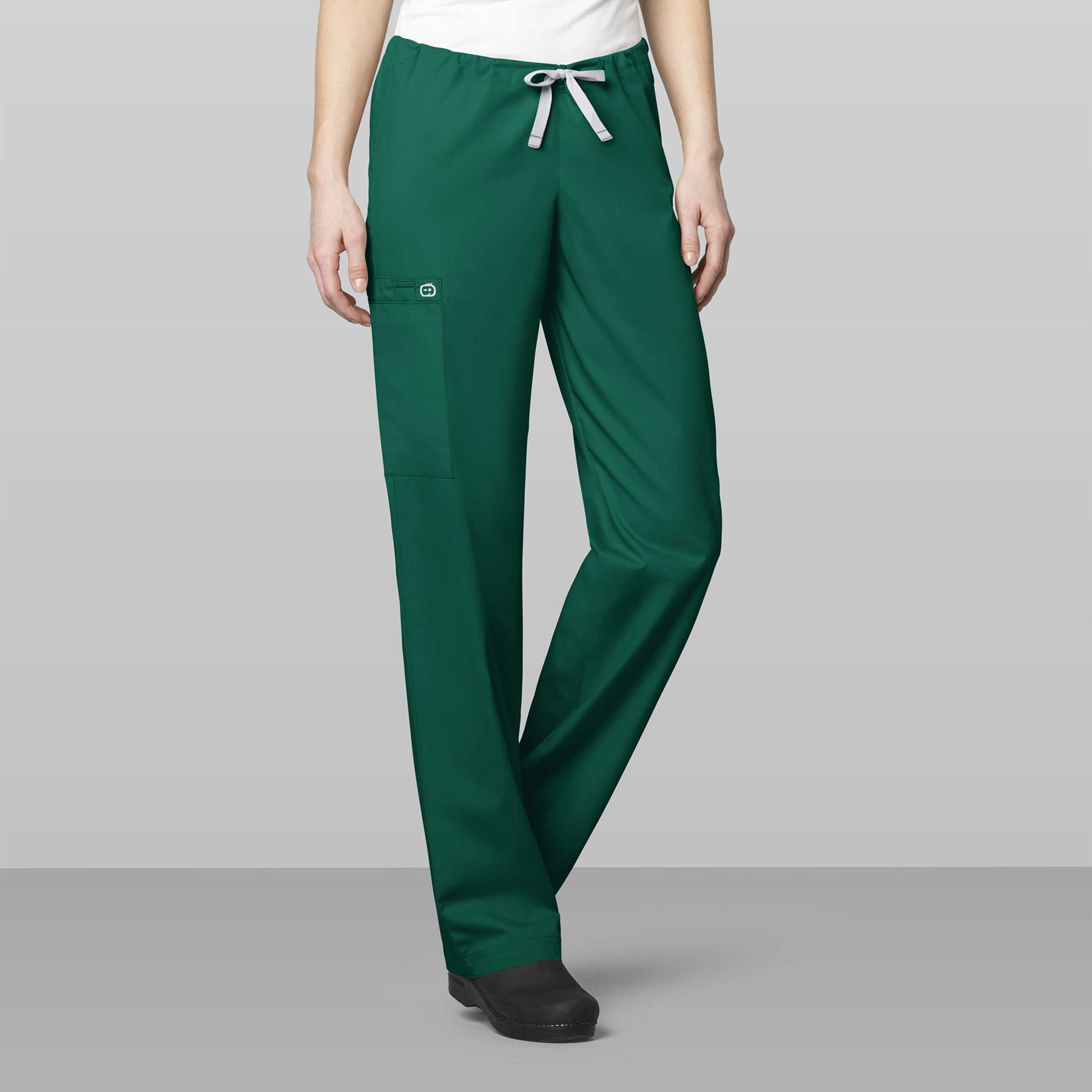 WonderWORK 500 Unisex Drawstring Cargo Scrub Pants Hunter Model Image Front | Wink