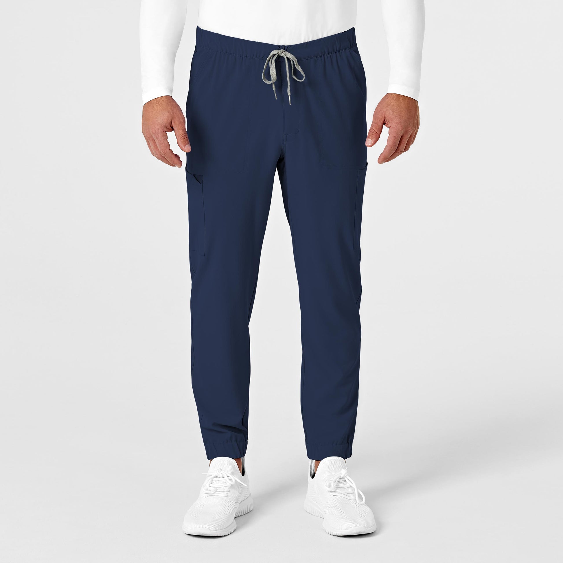 RENEW 5034 Men's Jogger Scrub Pants Navy Model Image Front | Wink