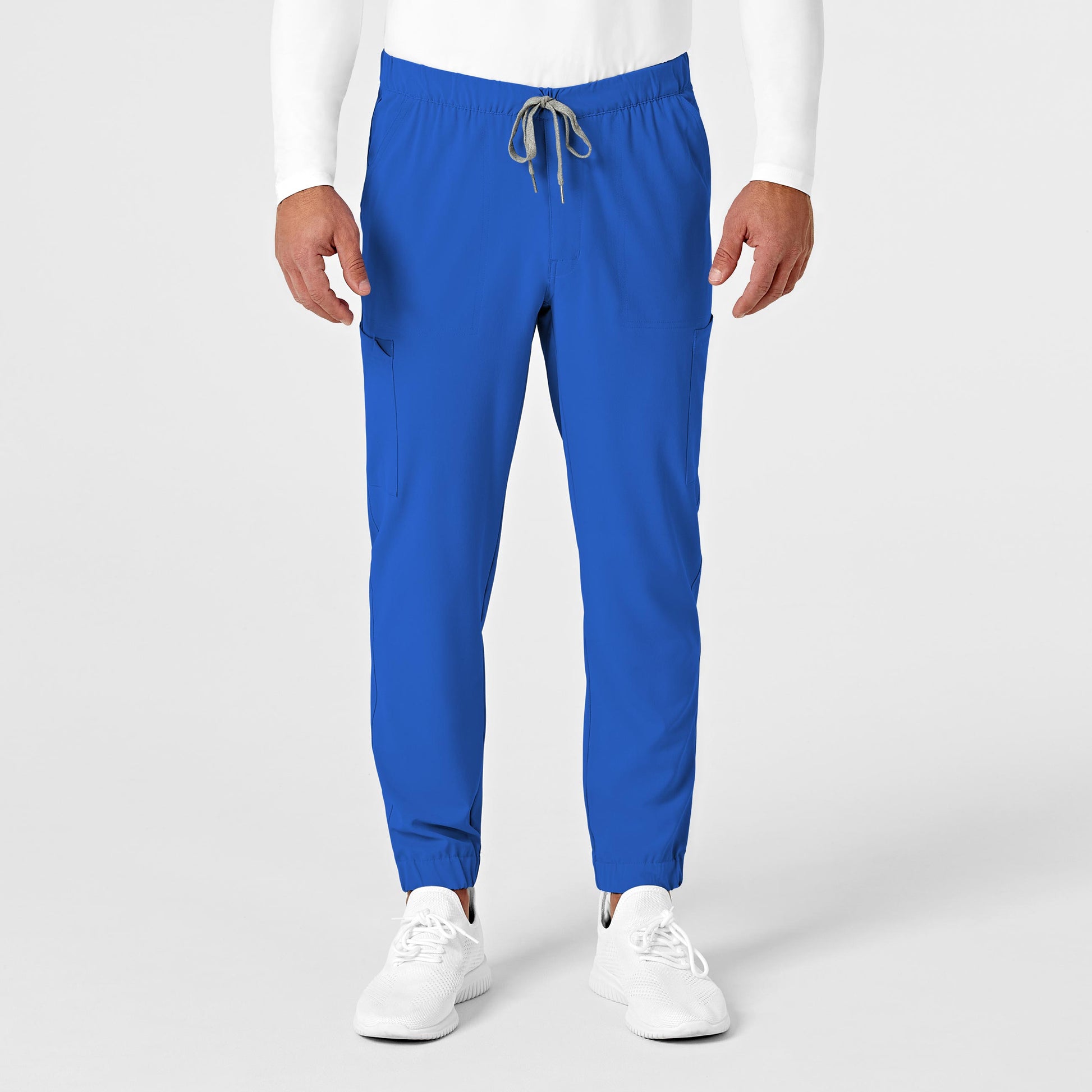 RENEW 5034 Men's Jogger Scrub Pants Royal Model Image Front | Wink