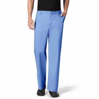 WonderWORK 503 Men's Cargo Scrub Pants Ceil Blue Model Image Front | Wink