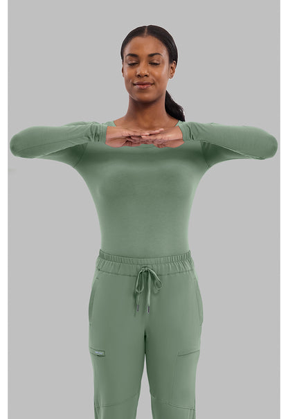 Knits 5047 Women's Melissa Scrub Top Acadia Green