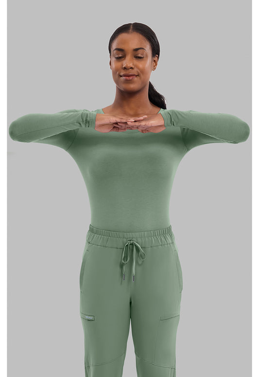Knits 5047 Women's Melissa Scrub Top Acadia Green