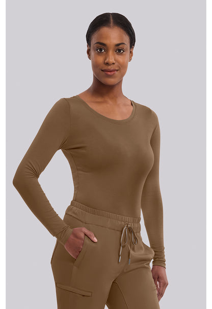 Knits 5047 Women's Melissa Scrub Top French Brown