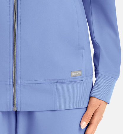 Cleveland Clinic Momentum 5061 Women's Full Zip Bomber Jacket Ceil Blue