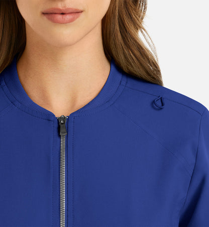 Cleveland Clinic Momentum 5061 Women's Full Zip Bomber Jacket Galaxy Blue