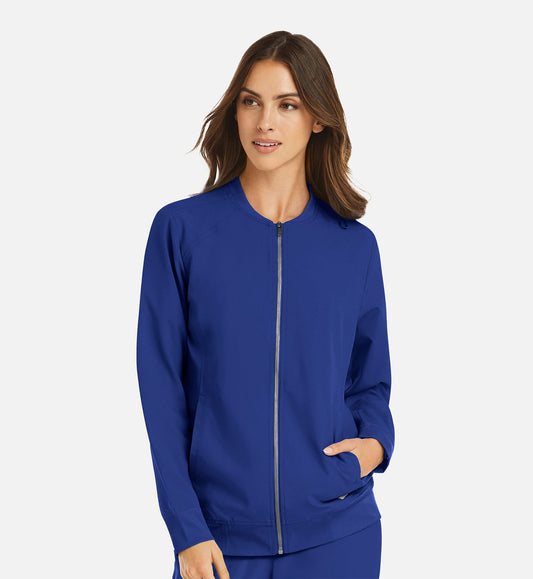 Cleveland Clinic Momentum 5061 Women's Full Zip Bomber Jacket Galaxy Blue