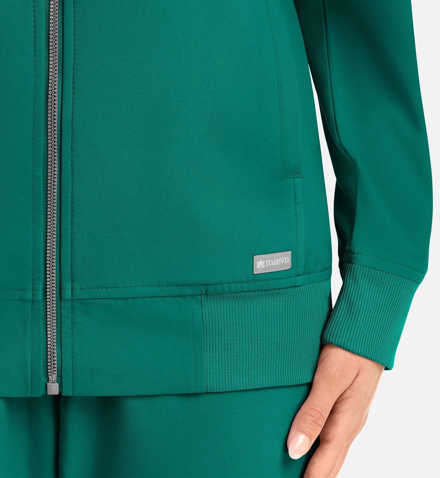 Cleveland Clinic Momentum 5061 Women's Full Zip Bomber Jacket Hunter