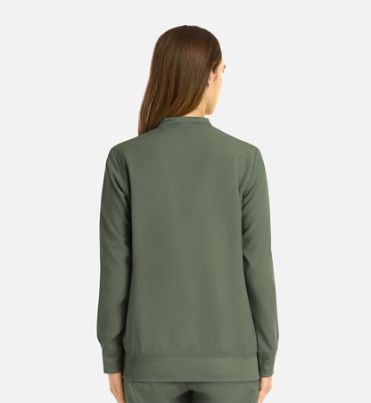Cleveland Clinic Momentum 5061 Women's Full Zip Bomber Jacket Olive