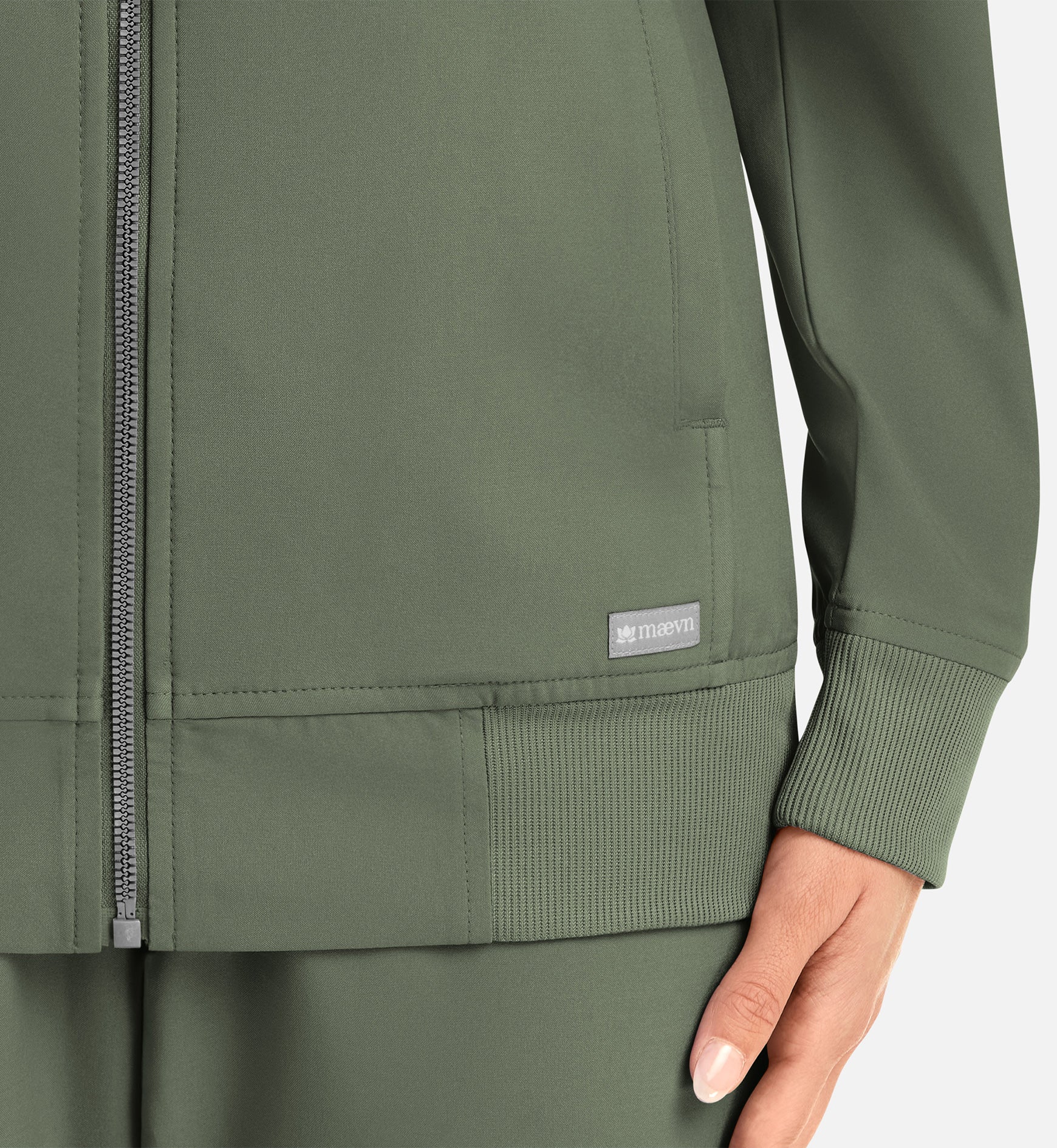Momentum 5061 Women's Full Zip Bomber Jacket Olive – Med Threads